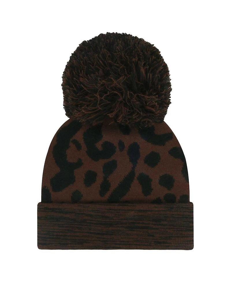 '47 Brand Women's Brown Minnesota Twins Rosette Cuffed Pom with Knit Hat