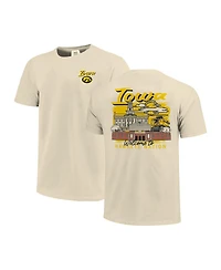 Image One Men's Natural Iowa Hawkeyes Comfort Colors Hand-Drawn Campus Stack T-Shirt