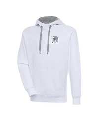 Antigua Men's White Detroit Tigers Metallic Victory Pullover Hoodie