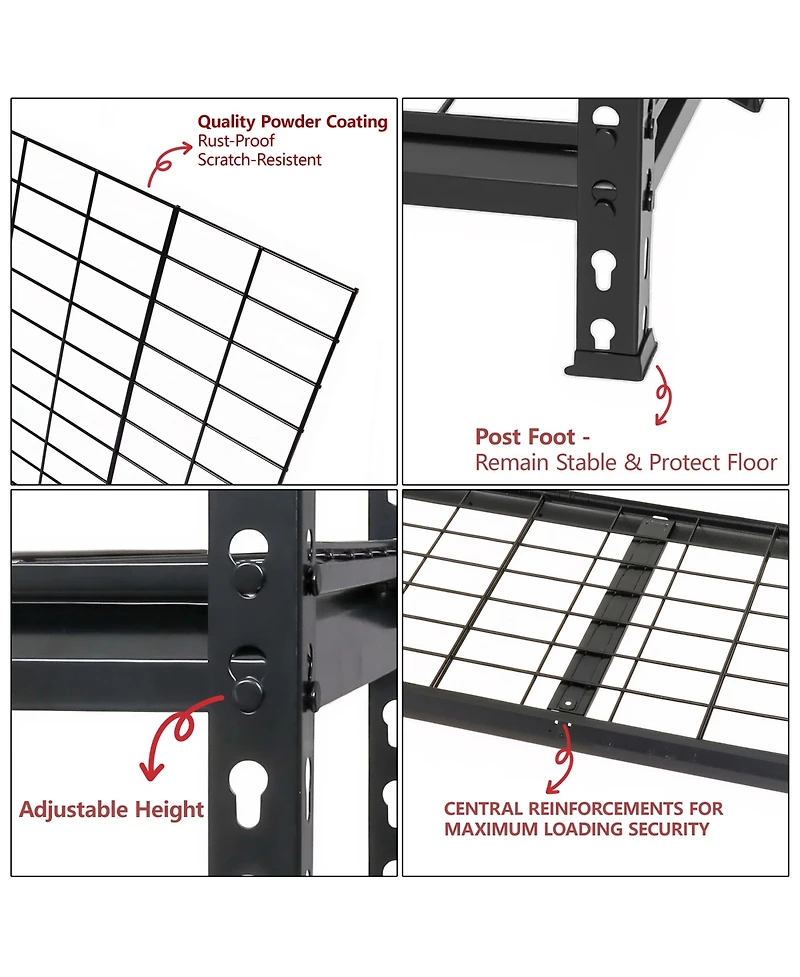 Rainsken 2-Piece 5-Tier Storage Shelves