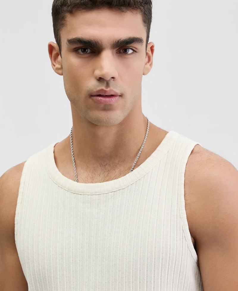 Mode of One Men's Cotton Relaxed Ribbed Tank Top, Macy's Exclusive