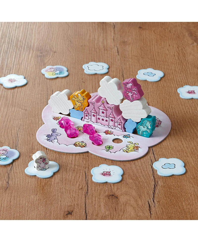 Haba Unicorn Glitterluck Cloud Stacking - Cooperative Kids Board Game