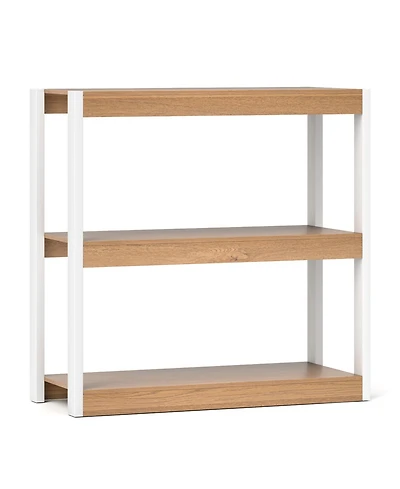 Sugift 3 Tier Bookshelf Wooden Bookcase with Dual Anti-Tipping Kits
