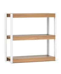 Sugift 3 Tier Bookshelf Wooden Bookcase with Dual Anti-Tipping Kits