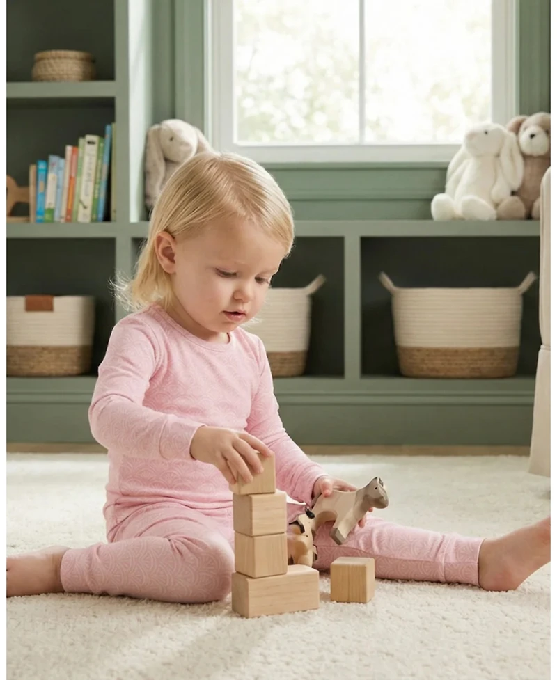 Motette Toddler Girls Pink Symphony Pajama Set