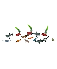 Wild Republic Bucket Shark Figurines, 18 Pieces