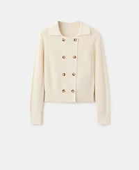 Mango Women's Knitted Buttoned Jacket