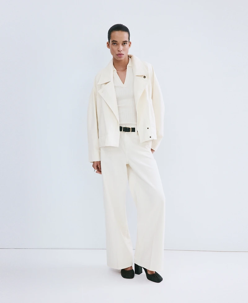 Mango Women's Belted Denim Trench Coat