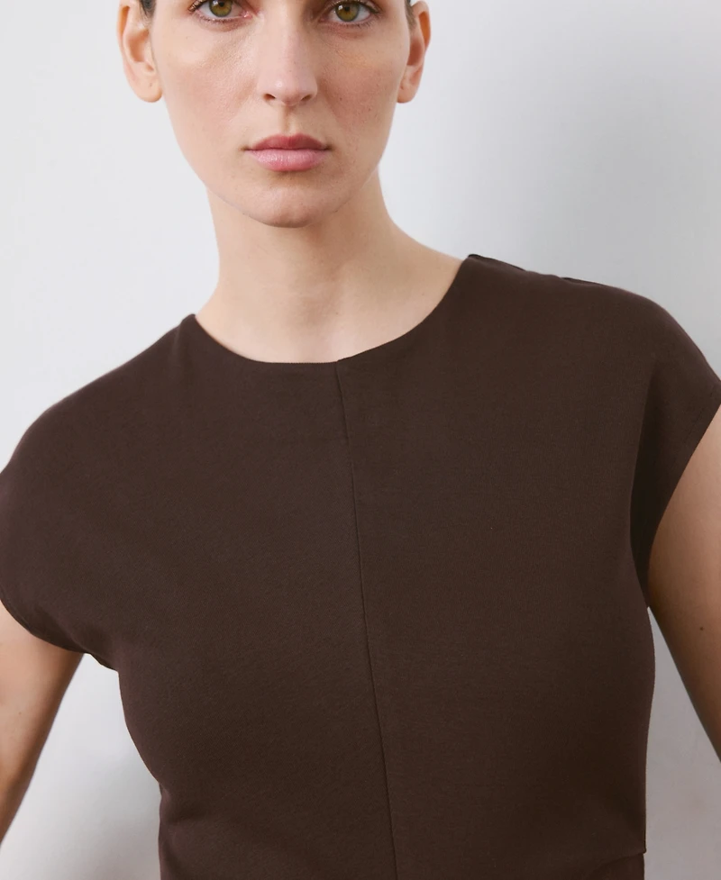 Mango Women's Draped Detail Midi-Dress