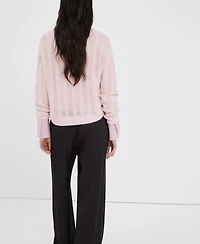 Mango Women's Lace Pattern Knit Sweater