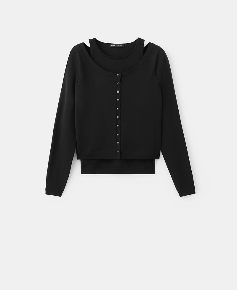 Mango Women's Combined Knitted Sweater