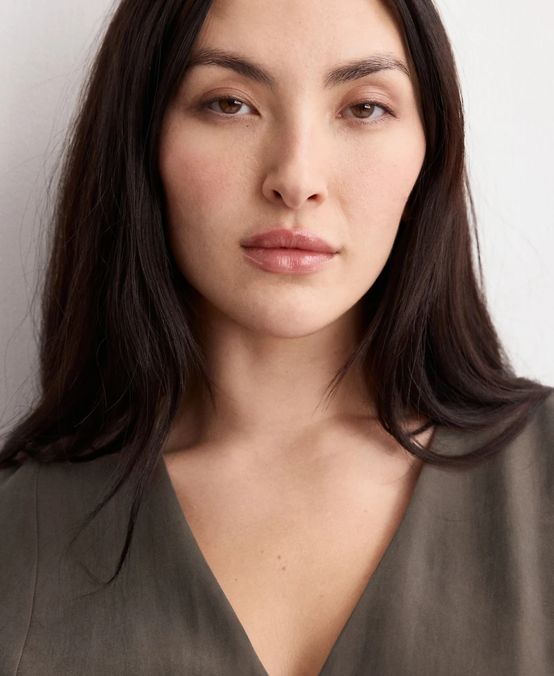 Mango Women's Double-Belted A-Line Dress