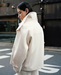 Mango Women's Pockets Funnel Neck Parka