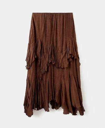 Mango Women's Ruffled Chiffon Skirt