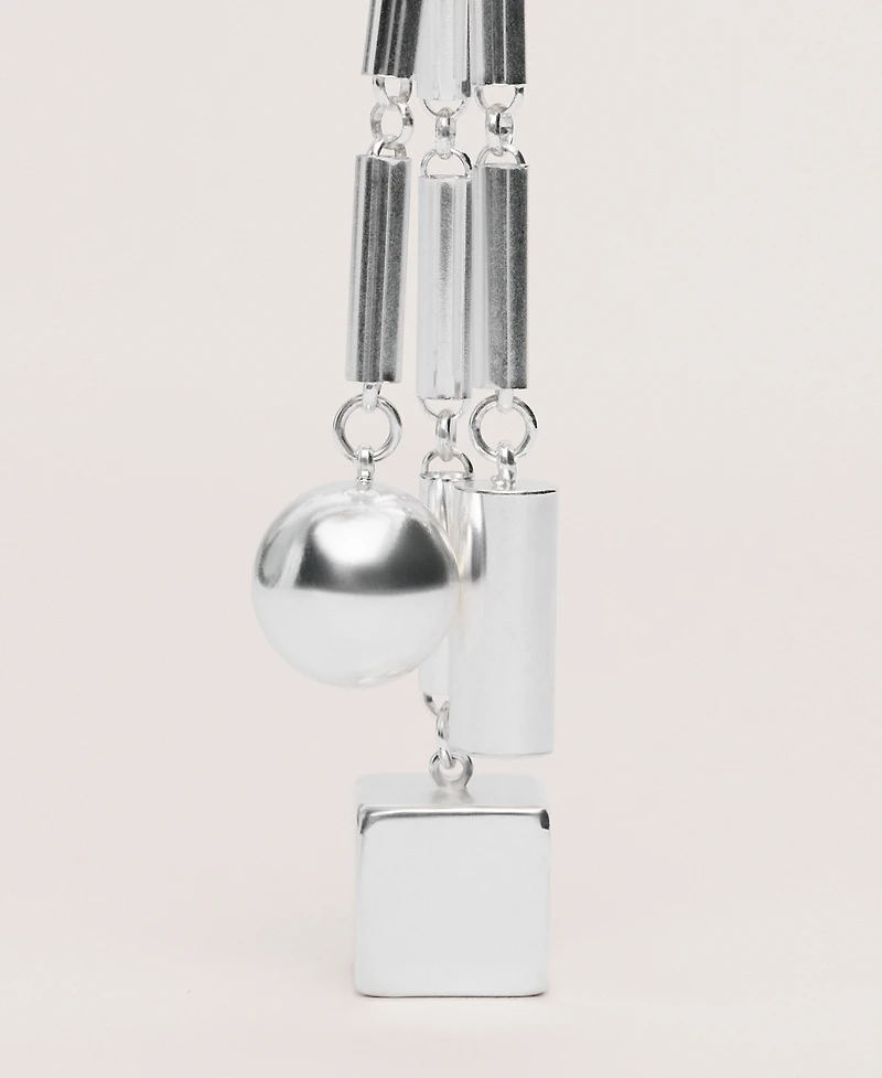 Mango Women's Metal Pieces Pendant Necklace