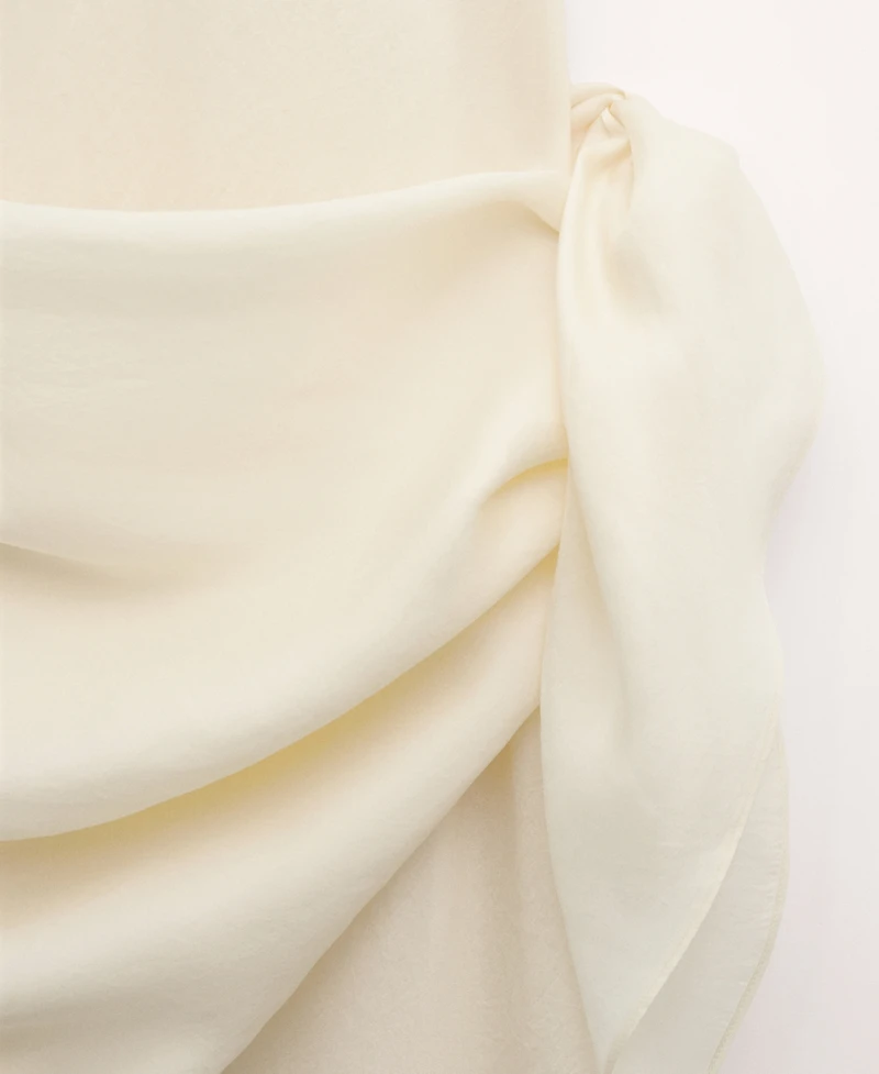 Mango Women's Matching Scarf Lyocell Dress