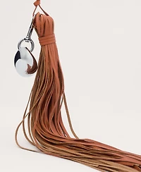 Mango Women's Leather Tassel Keychain