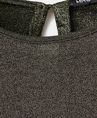Mango Women's Asymmetrical Lurex Cape