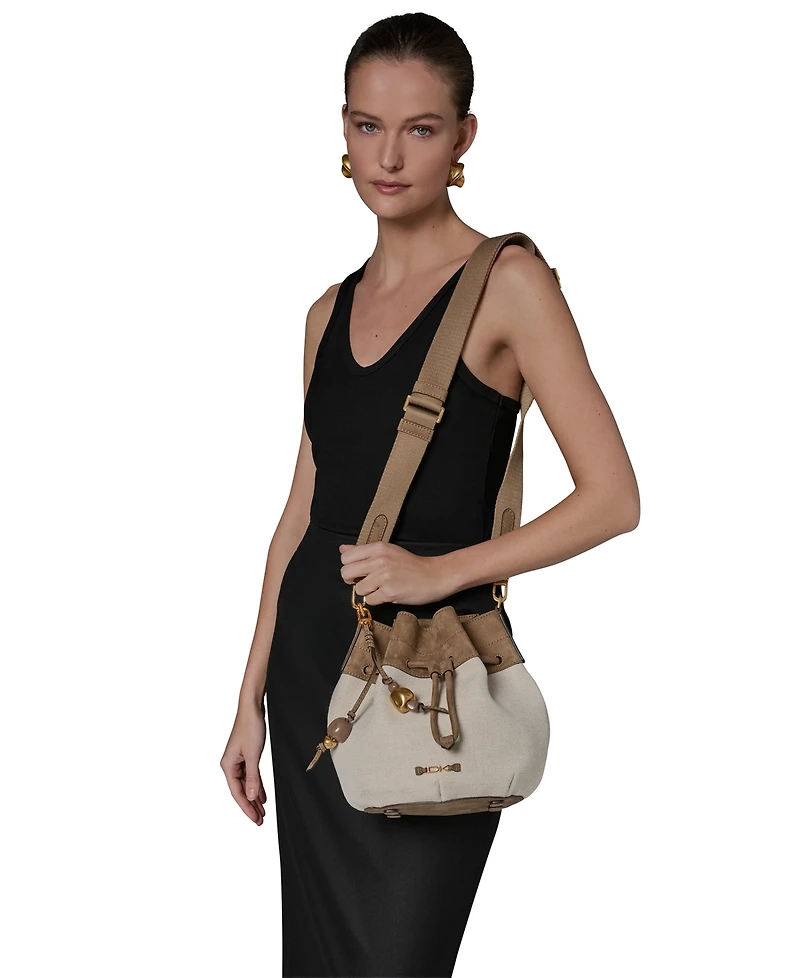 Donna Karan New York Weekend Woven Medium Bucket Bag