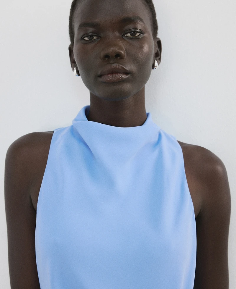 Mango Women's Ruched Midi Dress