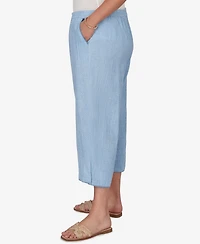 Ruby Rd. Plus Snow Washed Gauze Pull-On Capri Pants