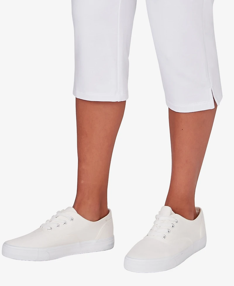 Ruby Rd. Petite Elastic-Waist French Terry Capri Pants