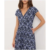 Pact Women's Organic Cotton Fit & Flare Crossover Dress