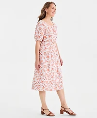Style & Co Women's Printed Cotton Gauze Pull-On Midi Skirt, Macy's Exclusive
