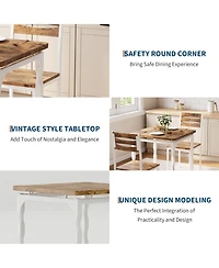 gaomon 3-Piece Farmhouse Dining Table Set, Table and Chairs for 2, Kitchen & Apartment Dining Furniture