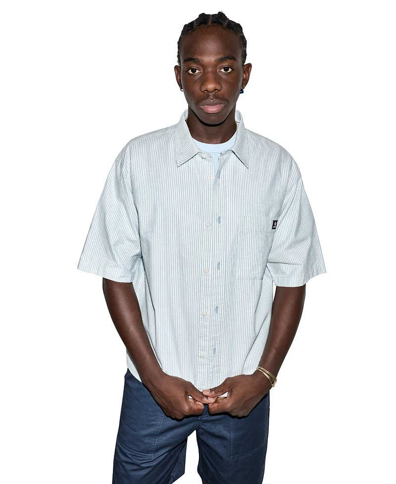 Converse Men's Regular-Fit Short-Sleeve Collared Shirt