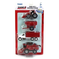 1/64 Ertl Collect N Play Case Ih Harvest 4 Piece Set