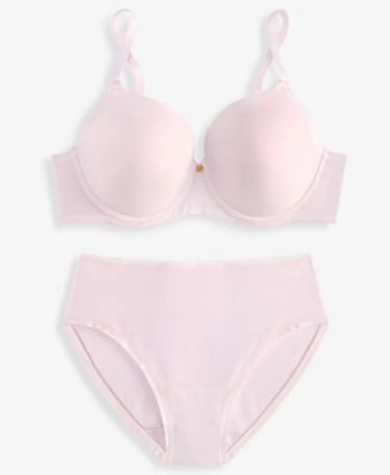 Natori Womens Cloud Comfort Back Smoothing T Shirt Bra Bliss Bare Cotton Hipster Underwear