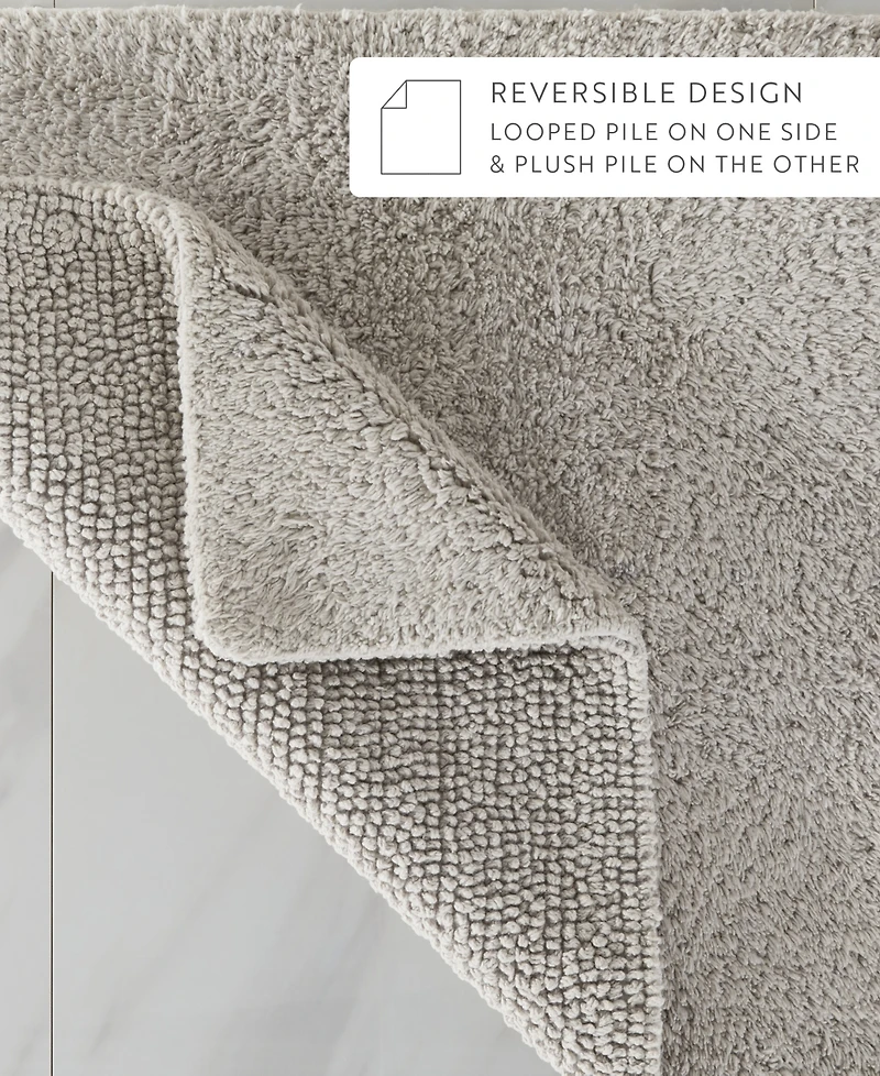 ienjoy Home Reversible Cotton Bath Mat, 24" x 17"