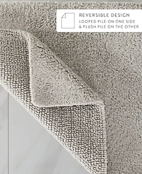 ienjoy Home Reversible Cotton Bath Mat, 24" x 17"