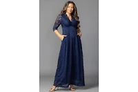 Kiyonna Women's Maria Lace A-Line Evening Gown with Pockets