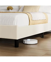 gaomon Full Bed Frame with Headboard, Strong Wood Slats, No Box Spring Needed, Easy Assembly