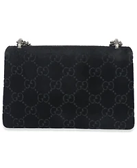 Pre-Owned Gucci Black Gg Embossed Velvet Small Dionysus Chain Bag