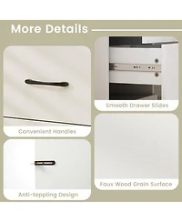 Sugift Makeup Vanity Desk and Stool Set with Mirror and Lights