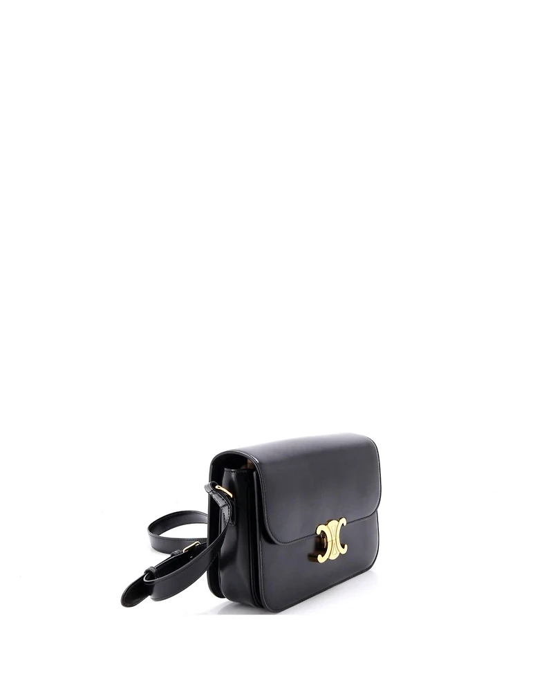 Pre-Owned Celine Triomphe Shoulder Bag Smooth Calfskin