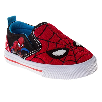 Spider-Man Boys Marvel Web-Face Slip On Canvas Shoes