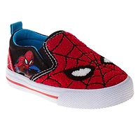 Spider-Man Boys Marvel Web-Face Slip On Canvas Shoes