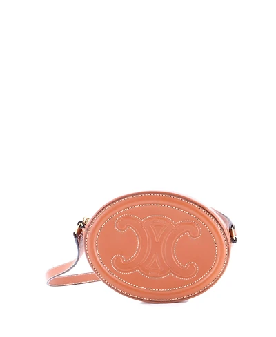 Pre-Owned Celine Triomphe Oval Crossbody Bag Leather