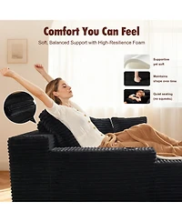 Xizzi Chaise Lounge Chair, Oversized Plush Upholstered Boneless Sofa Bed, Deep Seat Sleeper Cloud Couch for Living Room, No Assembly Required