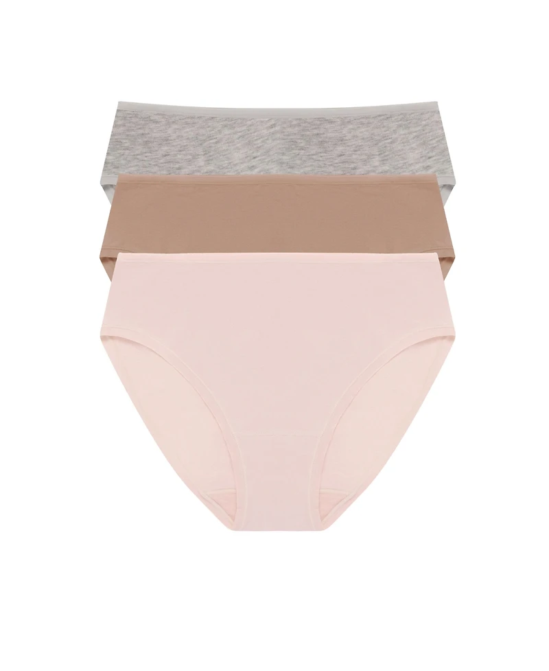 Natori Women's Bliss Bare Cotton Hipster 3 Pack