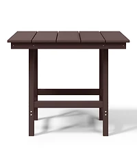 WestinTrends Outdoor Hdpe 36" Square Patio Dining Table with Umbrella Hole