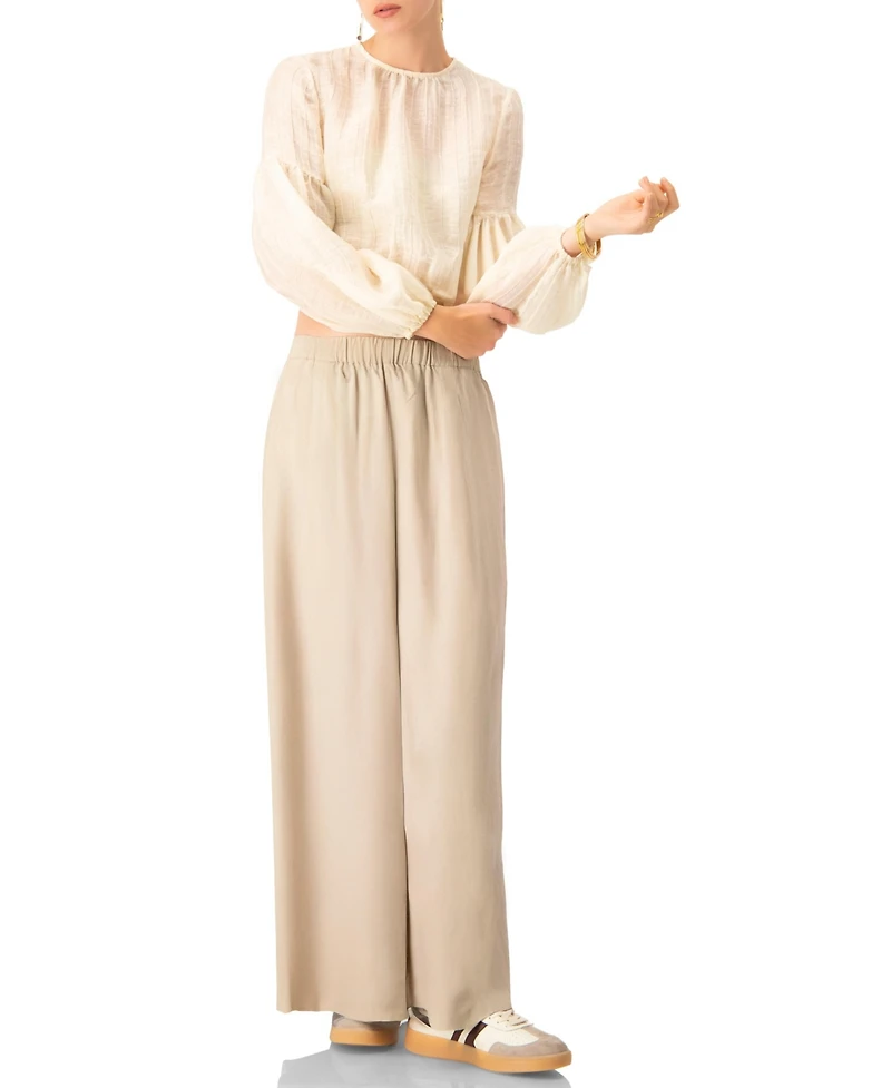 Ivonne Women's Long Sleeve Balloon Blouse