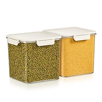 Sorbus Pack 2900ml/102.29oz Clear Stackable Airtight Food Storage Containers for Pantry, Rice, Pasta