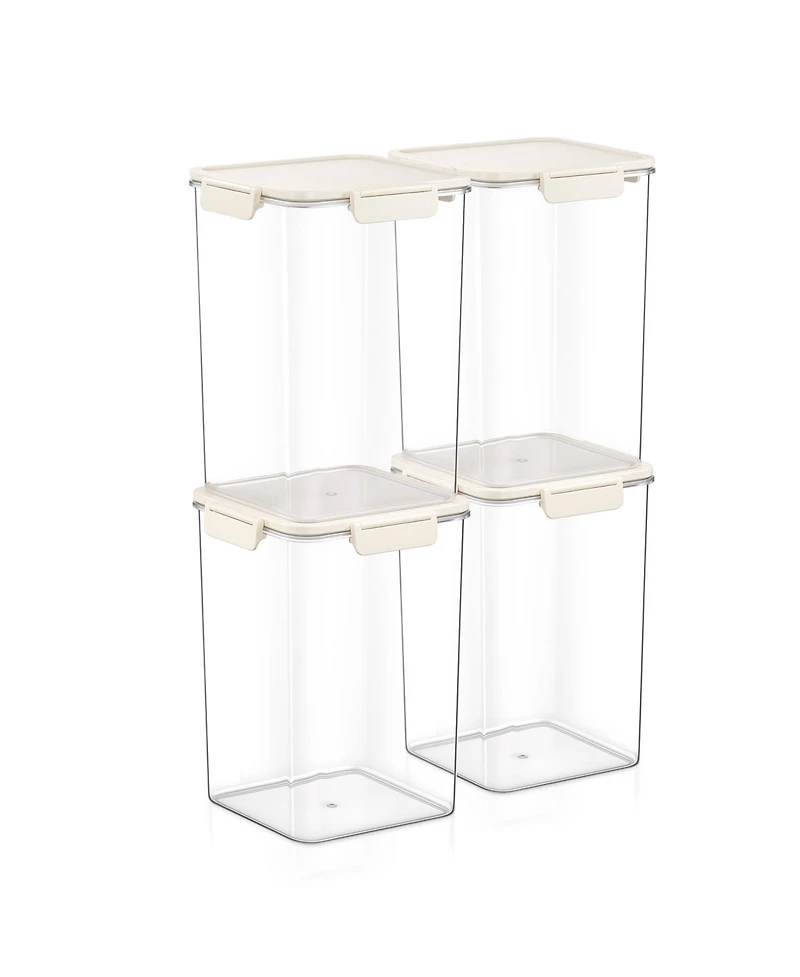 Sorbus Pack 4500ml/158.73oz Clear Stackable Airtight Food Storage Containers for Pantry, Rice, Pasta