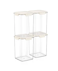 Sorbus Pack 4500ml/158.73oz Clear Stackable Airtight Food Storage Containers for Pantry, Rice, Pasta
