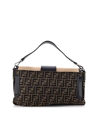 Pre-Owned Fendi Large Baguette Nm Bag Zucca Canvas with Leather